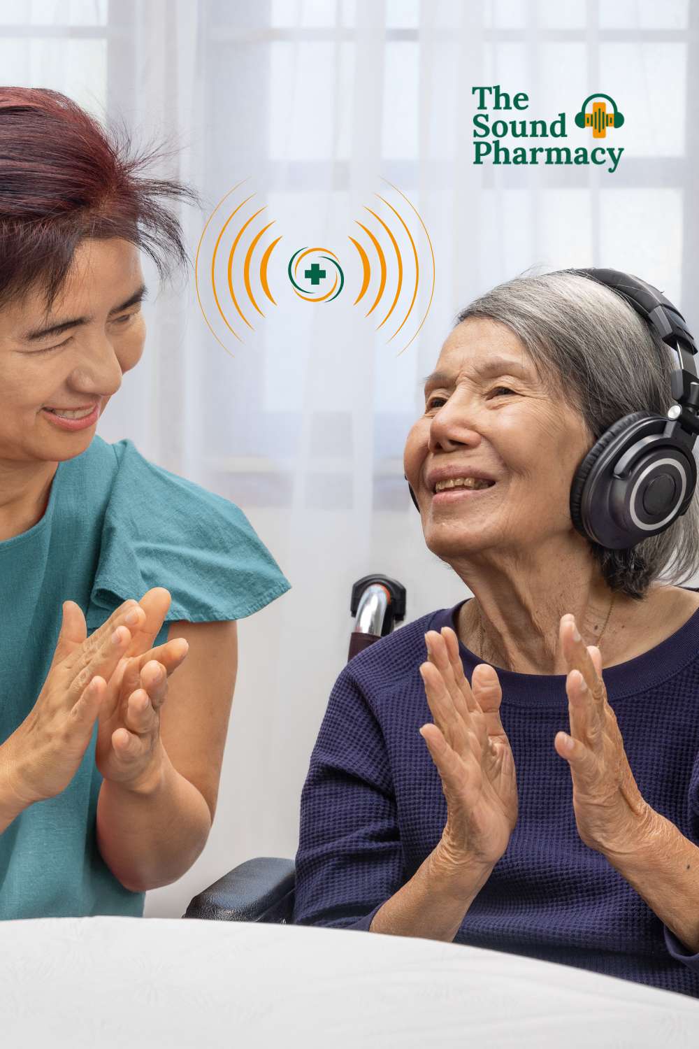 The Sound Pharmacy sound session with headphones using healing frequencies