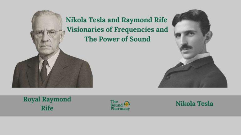 Nikola Tesla portrait representing early experiments with sound and frequency energy.