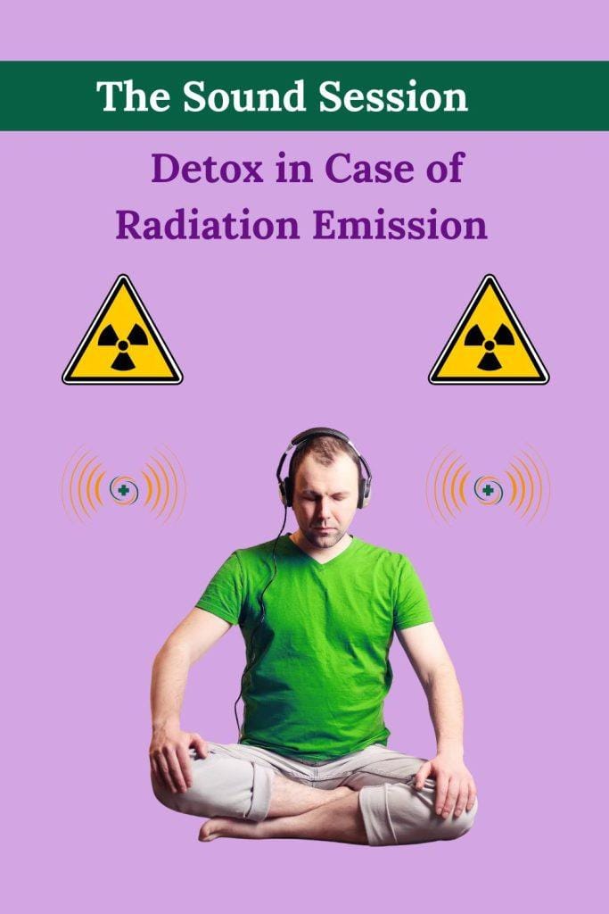 Radiation Detox Sound Session energetic purification Pinterest illustration for balance