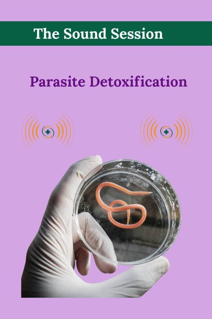 Parasite Detox Frequencies energetic detox Pinterest illustration for inner balance and clarity